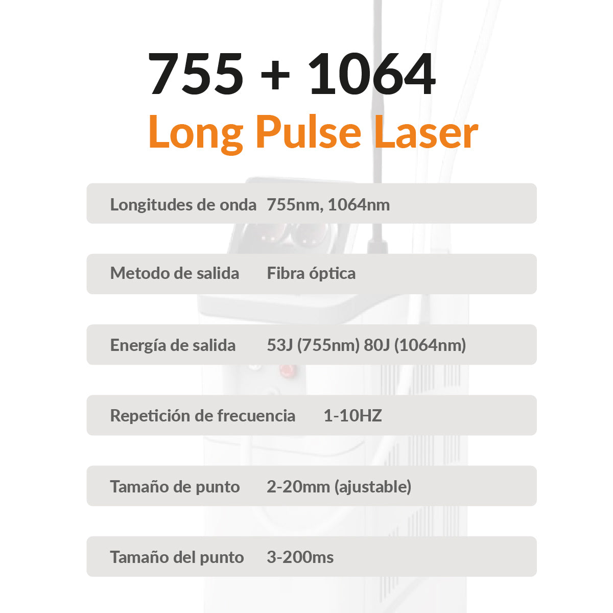 755 + 1064 Long Pulse Laser