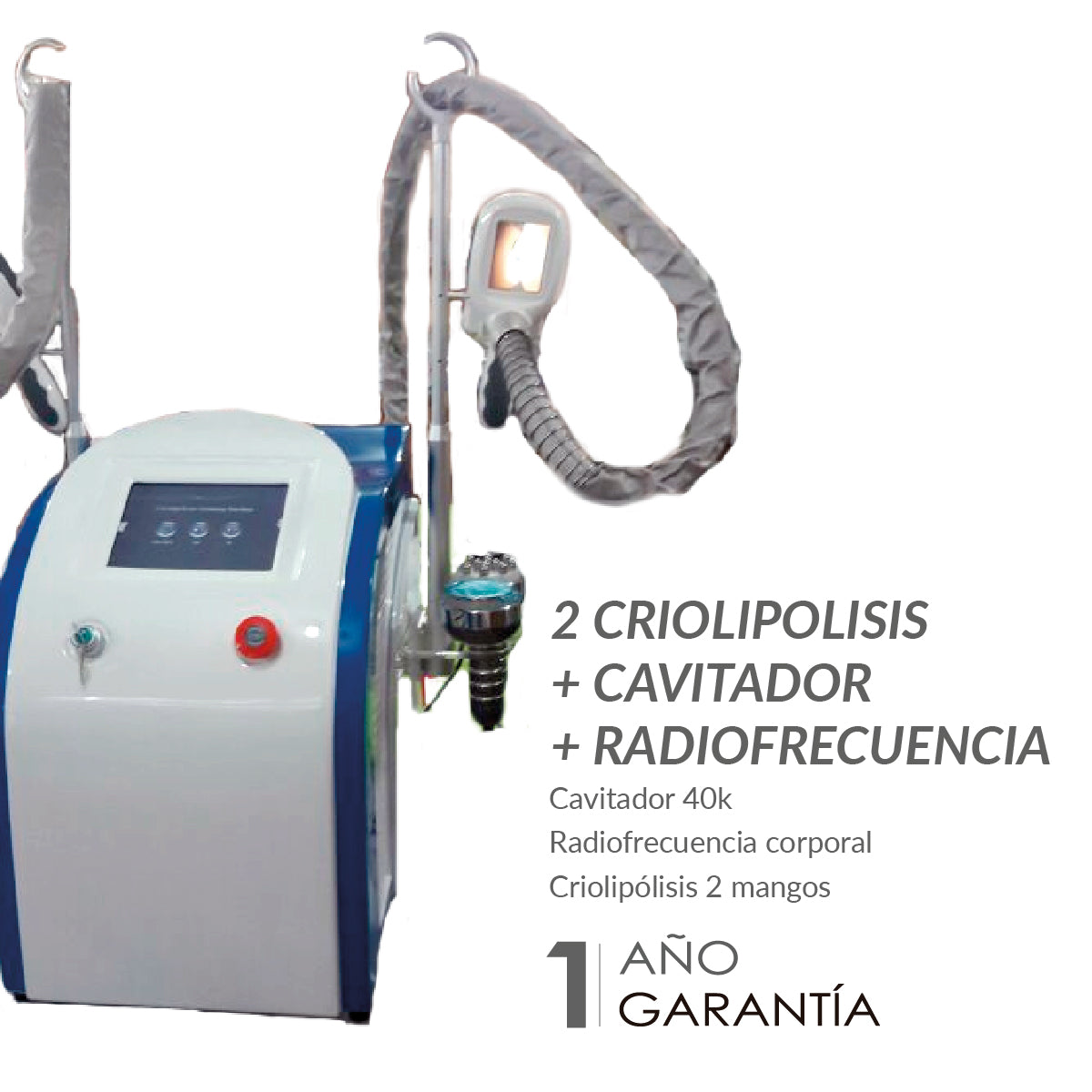 2 Criolipolisis + Cavitador + Radiofrecuencia